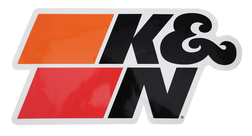K&N Die-Cut Decal Black 21.75" x 11" Logo Sticker