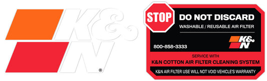 K&N 'Do Not Discard' Decal/Sticker (89-16063-2)