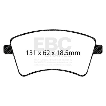 EBC Greenstuff 2000 Series Sport Brake Pad Set (DP22033) Image 1