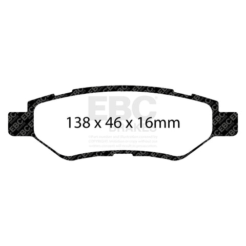 EBC Redstuff 3000 Series Sport Brake Pad Set (DP31829C) Image 1