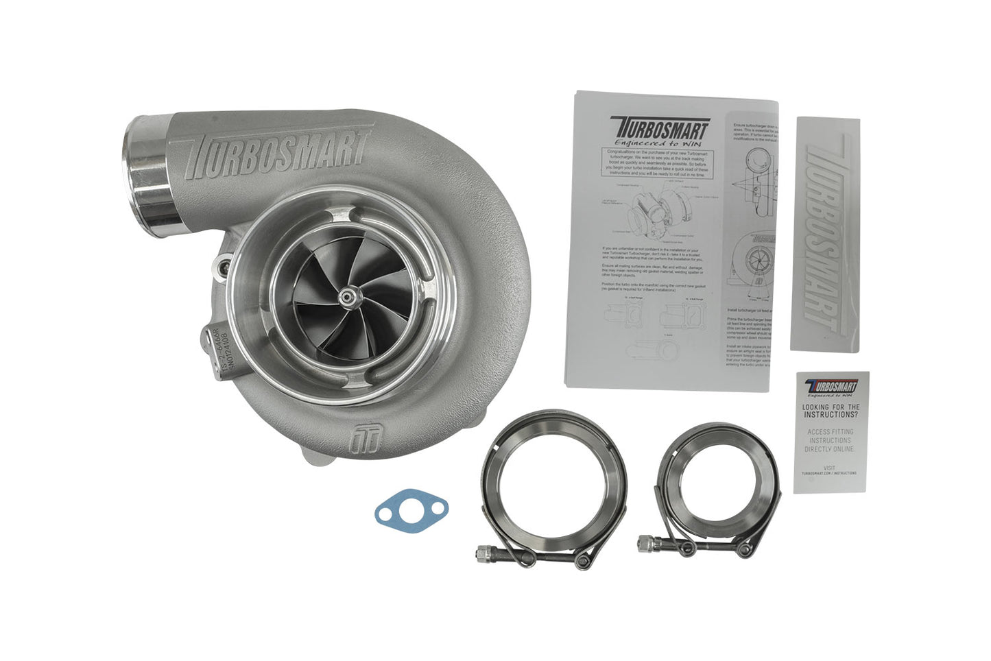 Turbosmart Turbosmart TS-2 Turbocharger (Water Cooled) 6466 V-Band Reverse Rotation 0.82AR Externally Wastegated – Image 4