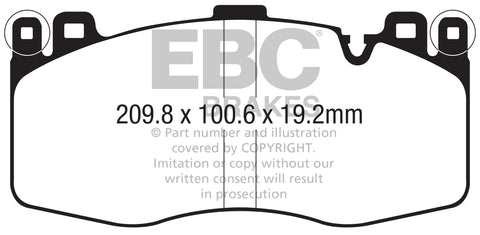 EBC Yellowstuff 4000 Series Street and Track Brake Pad Set (DP42370R) Image 1