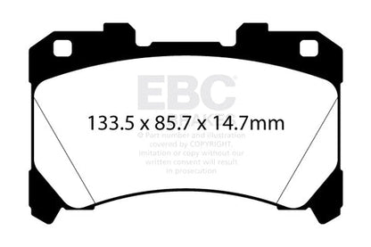 EBC Yellowstuff 4000 Series Street and Track Brake Pad Set (DP42430R) Image 4