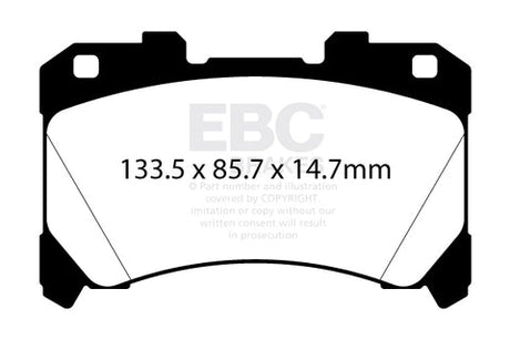 EBC Performance Pack Pad & Line Kit with Yellowstuff Pads (PLK2022) Image 1