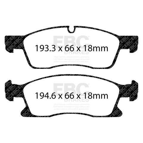 EBC Greenstuff 6000 Series Truck and SUV Brake Pad Set (DP61871) Image 3