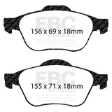 EBC Greenstuff 2000 Series Sport Brake Pad Set (DP21421) Image 1