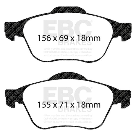 EBC Greenstuff 2000 Series Sport Brake Pad Set (DP21421) Image 1