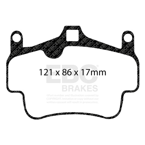 EBC Racing RP-1 Track and Race Brake Pads (DP82029RP1) Image 3