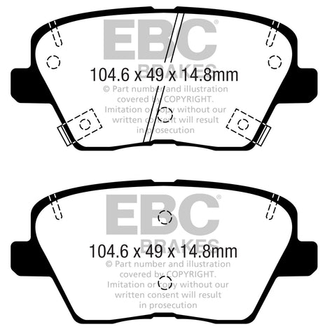 EBC Greenstuff 2000 Series Sport Brake Pad Set (DP22363) Image 3