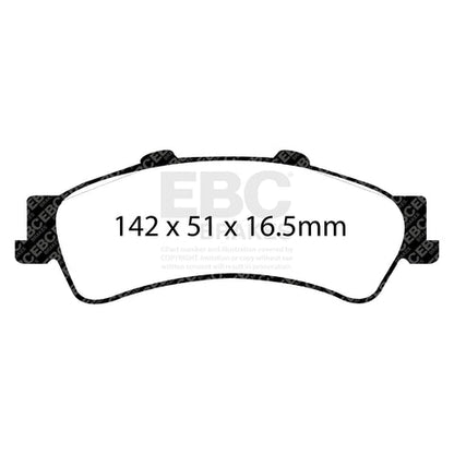 EBC Ultimax OE Replacement Brake Pad Set (DP1630) Image 3