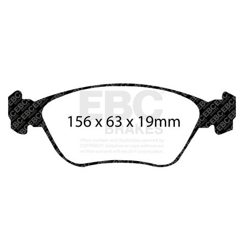 EBC Greenstuff 2000 Series Sport Brake Pad Set (DP21362) Image 3