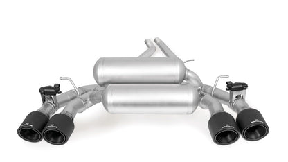 Sport Exhaust System for BMW M2 Competiton F87N Coupe GPF-Back + Sport Silencer | 4x 102mm Black Chrome Straight Cut Tips