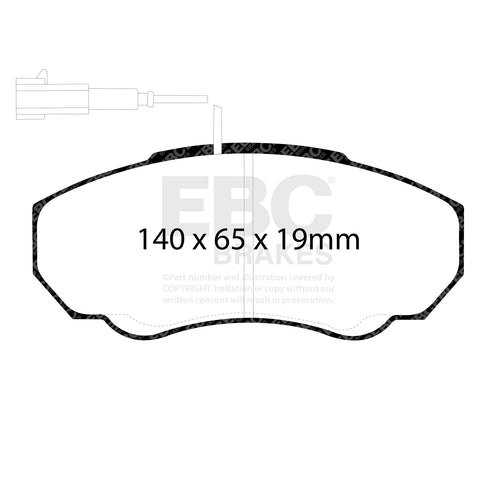 EBC Ultimax OE Replacement Brake Pad Set (DP1380) Image 3