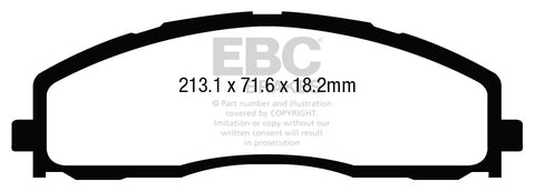 EBC Yellowstuff 4000 Series Street and Track Brake Pad Set (DP43015R) Image 3