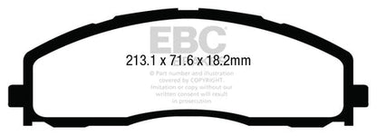 EBC Yellowstuff 4000 Series Street and Track Brake Pad Set (DP43015R) Image 3