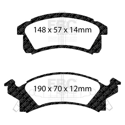 EBC Greenstuff 2000 Series Sport Brake Pad Set (DP21174) Image 3