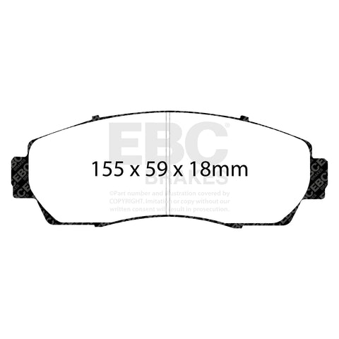 EBC Greenstuff 6000 Series Truck and SUV Brake Pad Set (DP61743) Image 1