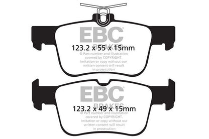 EBC Greenstuff 2000 Series Sport Brake Pad Set (DP22160) Image 4