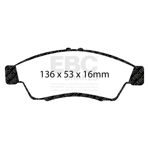 EBC Greenstuff 2000 Series Sport Brake Pad Set (DP21390) Image 1