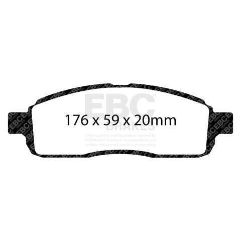 EBC Ultimax OE Replacement Brake Pad Set (DP1843) Image 2