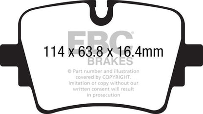 EBC Yellowstuff 4000 Series Street and Track Brake Pad Set (DP42192R)