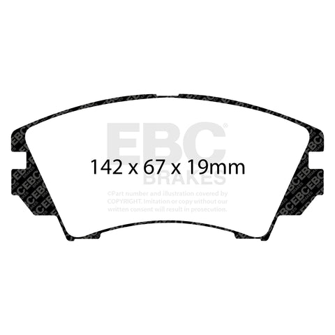 EBC Redstuff 3000 Series Sport Brake Pad Set (DP32014C) Image 1