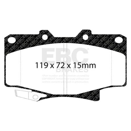 EBC Yellowstuff 4000 Series Street and Track Brake Pad Set (DP4992R) Image 2