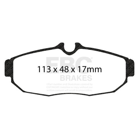 EBC Yellowstuff 4000 Series Street and Track Brake Pad Set (DP41741R) Image 3