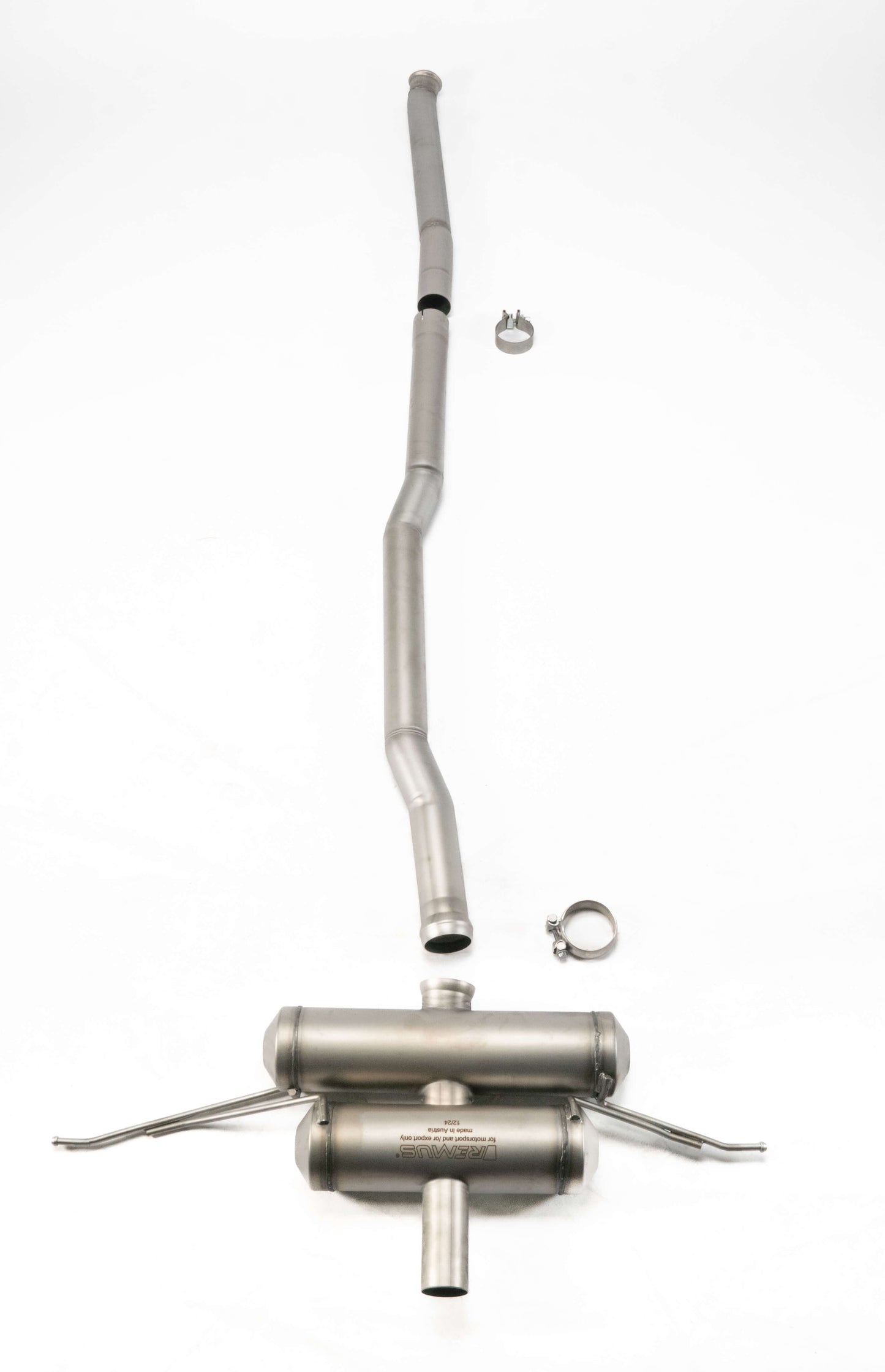 Sport Exhaust System for Mini Cooper S F66 / Japan Racing + Sport Exhaust | 1x 102mm Black Chrome Straight Cut Tips