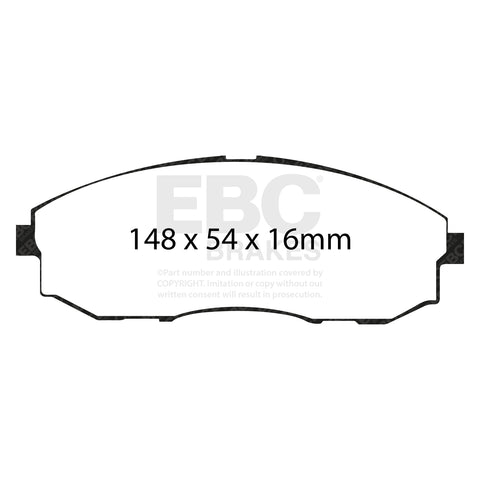 EBC Ultimax OE Replacement Brake Pad Set (DP1281) Image 2