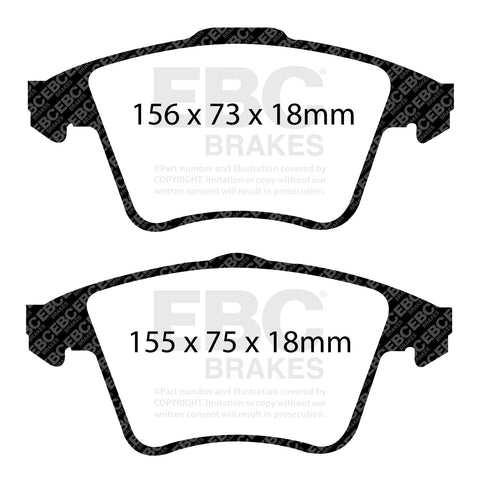 EBC Greenstuff 2000 Series Sport Brake Pad Set (DP21556) Image 3