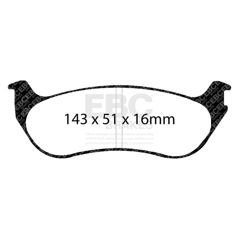 EBC Greenstuff 6000 Series Truck and SUV Brake Pad Set (DP61805) Image 2