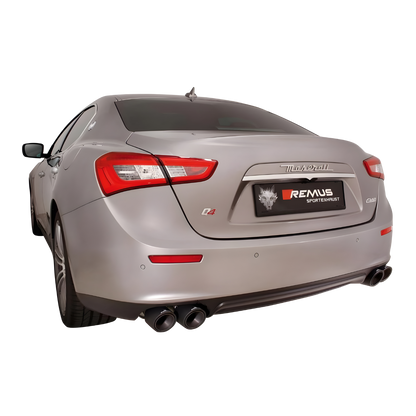 RACING Axle Back Exhaust System for MASERATI Ghibli III 157M 4x 100mm Titanium Brushed Tips