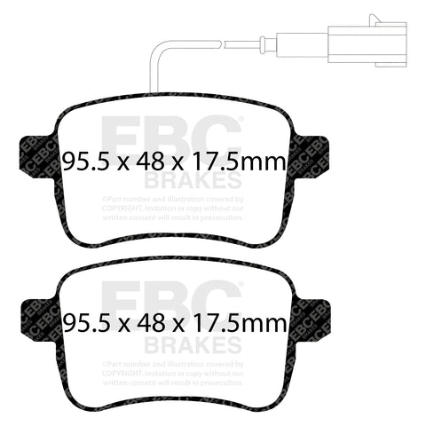 EBC Greenstuff 2000 Series Sport Brake Pad Set (DP22079) Image 3