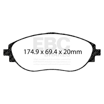 EBC Racing RP-1 Track and Race Brake Pads (DP82127RP1) Image 1