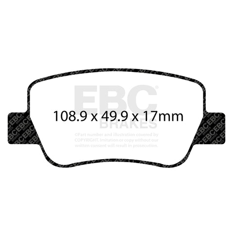 EBC Greenstuff 2000 Series Sport Brake Pad Set (DP22027) Image 1