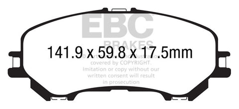 EBC Greenstuff 2000 Series Sport Brake Pad Set (DP23032) Image 1