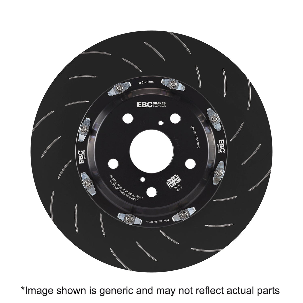 EBC Swept groove 2-piece floating disc - (SG2F013) Rear Image 4
