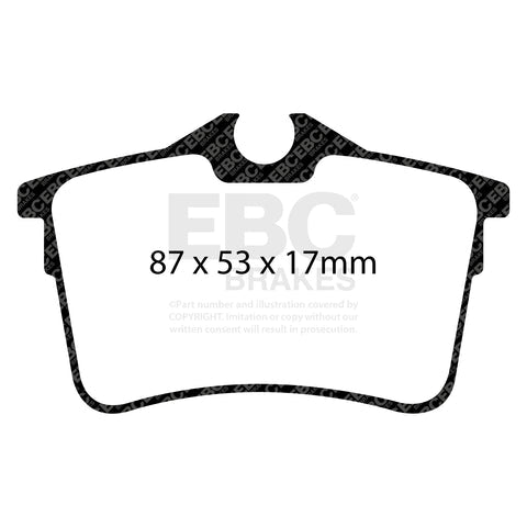 EBC Greenstuff 2000 Series Sport Brake Pad Set (DP22017) Image 1