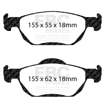 EBC Ultimax OE Replacement Brake Pad Set (DPX2000) Image 2