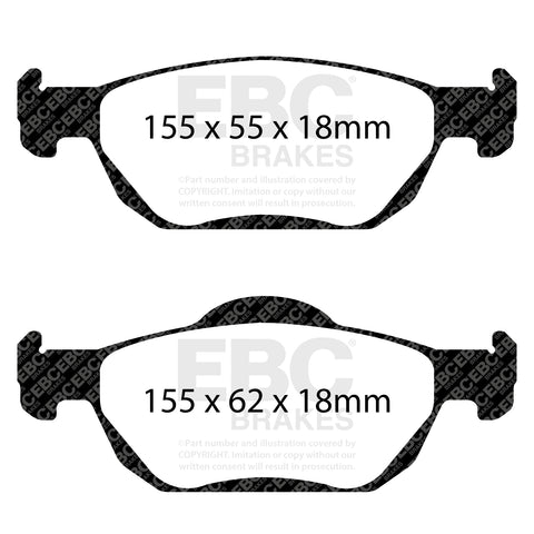 EBC Yellowstuff 4000 Series Street and Track Brake Pad Set (DP42000R) Image 3