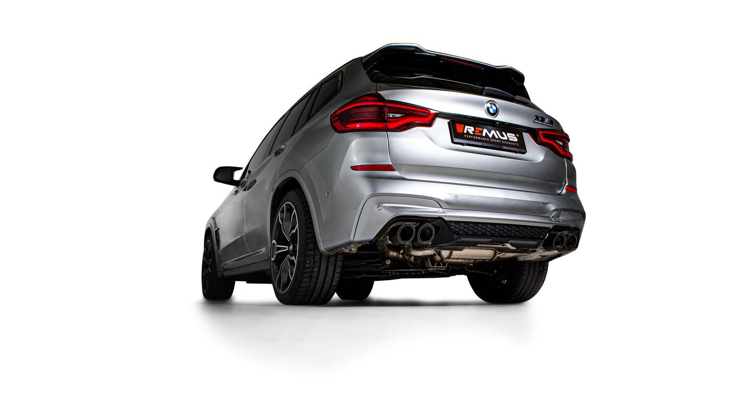 Racing cat-back exhaust for BMW X3 M F97 & Competition Racing | 4x 100mm Titanium Brushed Tips