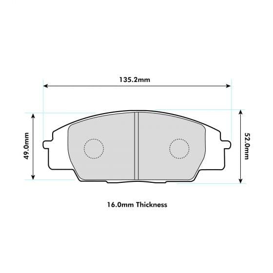 PBS Honda Civic FN2 Front  Performance Brake Pads 991 - FD Racing