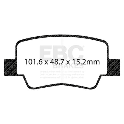 EBC Greenstuff 2000 Series Sport Brake Pad Set (DP22051) Image 4