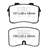 EBC Yellowstuff 4000 Series Street and Track Brake Pad Set (DP4883R) Image 1