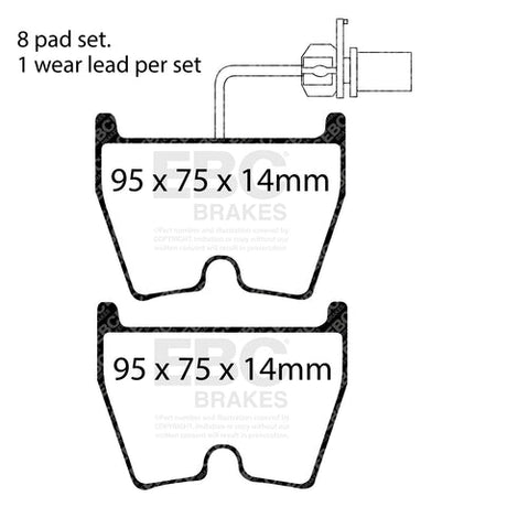 EBC Performance Pack Pad & Line Kit with Yellowstuff Pads (PLK1011) Image 1