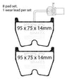 EBC Bluestuff NDX Trackday Brake Pad Set (DP51513NDX) Image 1