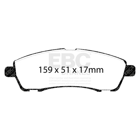 EBC Ultimax OE Replacement Brake Pad Set (DP1603) Image 2