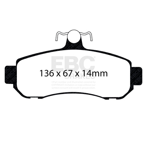 EBC Greenstuff 2000 Series Sport Brake Pad Set (DP21509) Image 2