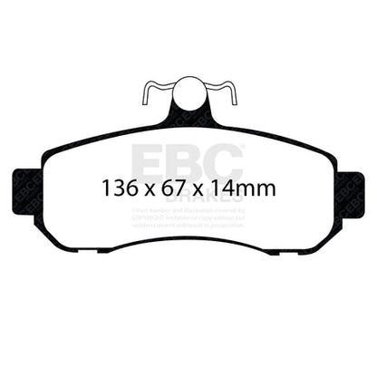 EBC Greenstuff 2000 Series Sport Brake Pad Set (DP21509) Image 2